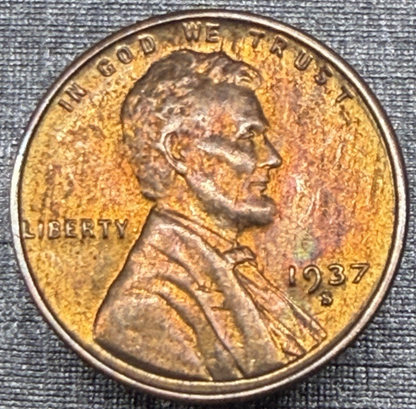 🔥 TONER ALERT 🔥  1937 S Lincoln Wheat Cent BU Gem VIBRANT COLORS & Features