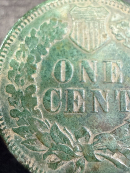 1876 Indian Head Cent Penny AU Appearance Copper Coin Semi-KEY DATE