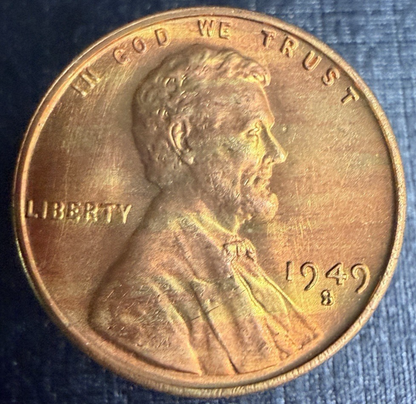1949 S ✅ ERROR COIN Lincoln Wheat Cent BU Uncirculated IMPROPER ALLOY MIX