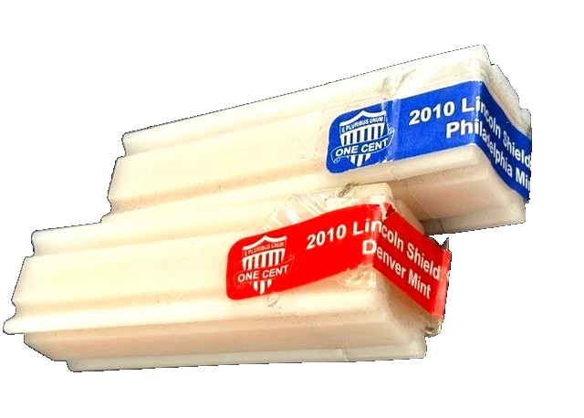 2010 P&D Lincoln Shield Cent Rolls Uncirculated BU (LOT OF 2) Mint Sealed Coins