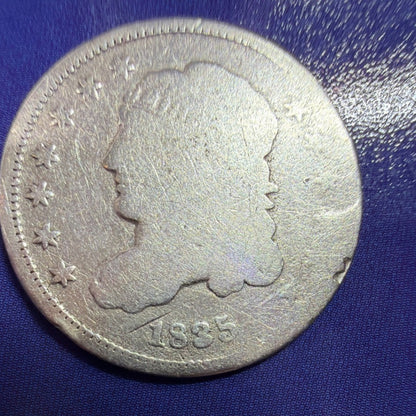 1835 Capped Bust Half Dime H10c AG About Good Early US Silver Coin