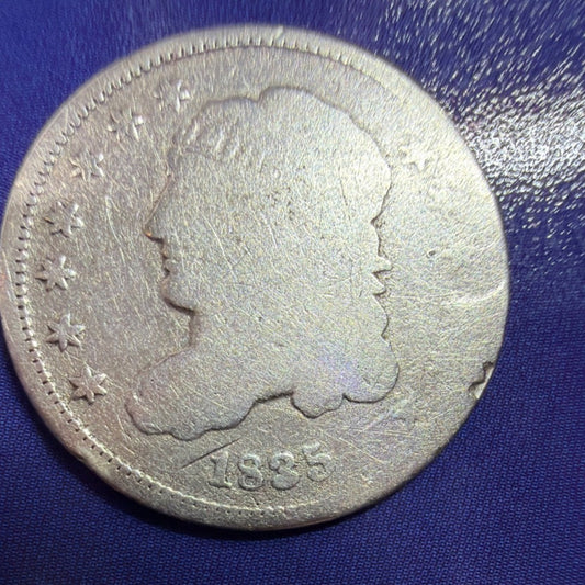 1835 Capped Bust Half Dime H10c AG About Good Early US Silver Coin