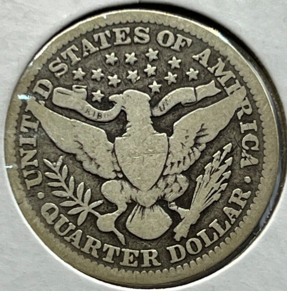 1907 Barber 90% Silver Quarter 25c Very Collectible Coin