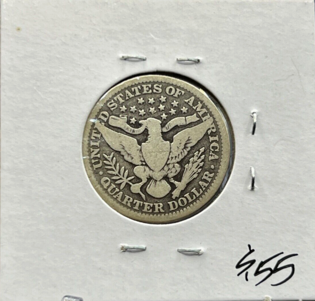 1907 Barber 90% Silver Quarter 25c Very Collectible Coin