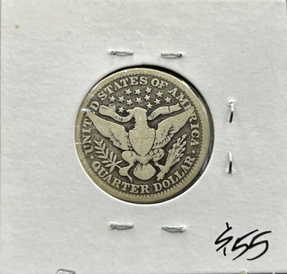 1907 Barber 90% Silver Quarter 25c Very Collectible Coin