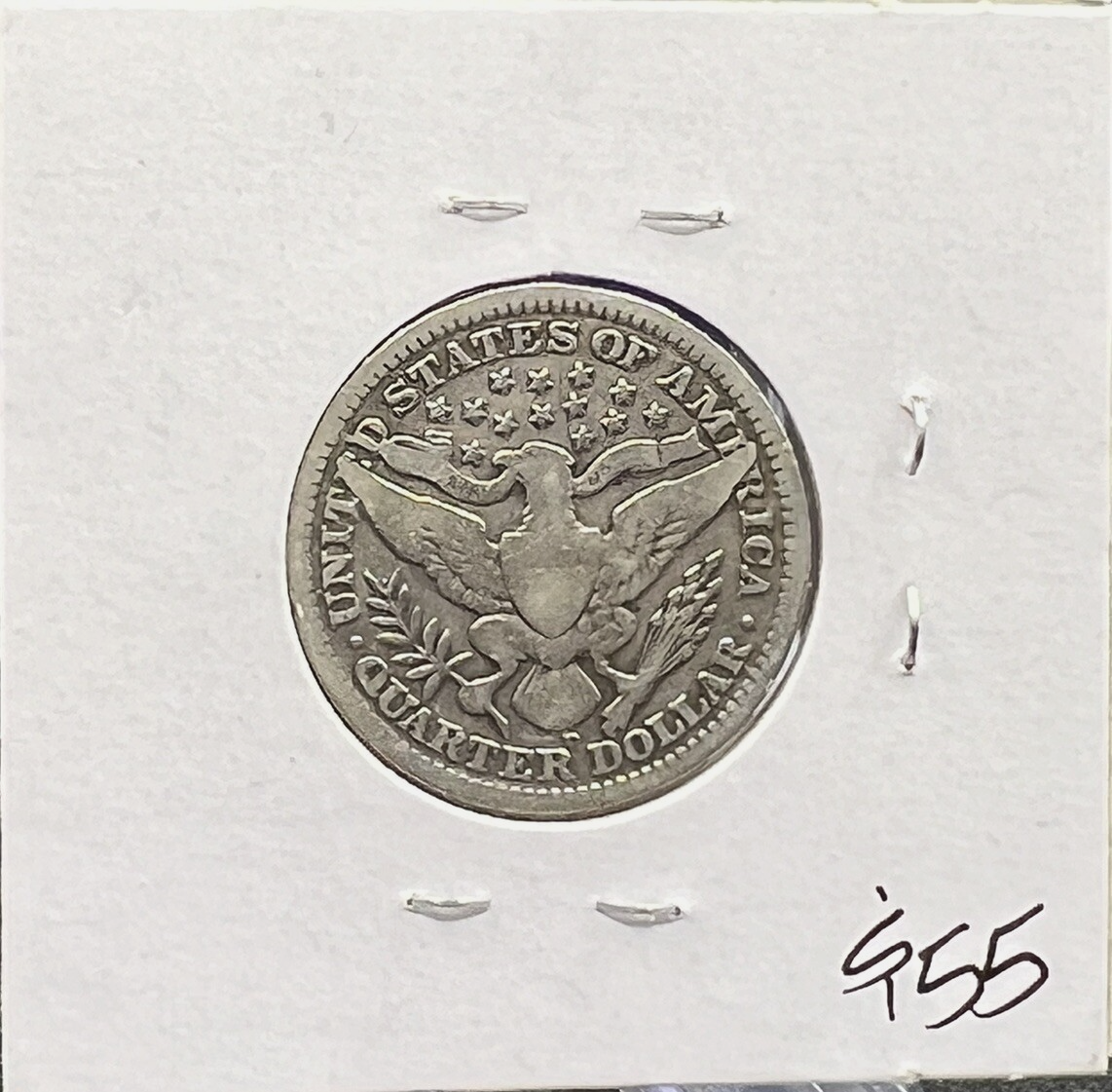 1909-D Barber 90% Silver Quarter 25c Lower Mintage Collectible Coin