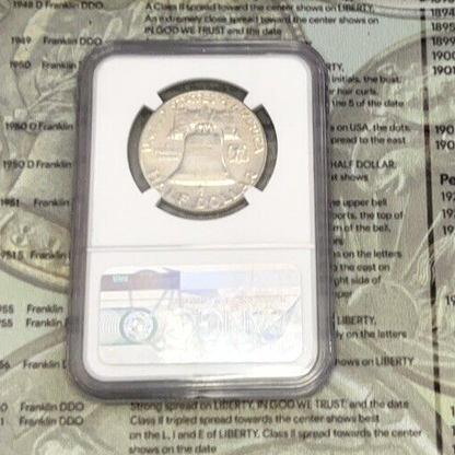 1963 D NGC MS63 FBL Ben Franklin Half Dollar 50c 90% SILVER Strong Strike LInes