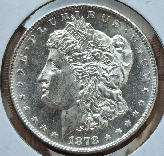 1878-S Morgan 90% Silver Dollar Gem Shiny, Bright, Well Struck Coin 1st Year $1
