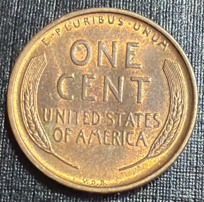 TONER ALERT ~ 1909 VDB Lincoln Wheat Cent AU/BU KEY DATE Low Mintage Coin 1469