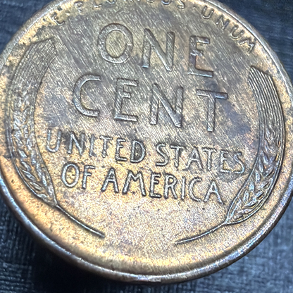 BU 1927 Lincoln Wheat Cent WOODY Alloy Mix ERROR COIN RED BROWN 1c Penny