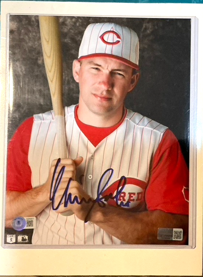 ⚾️ Chris Sabo Signed 8x10 Licensed Photo COA: BAS Beckett Cincinnati Reds
