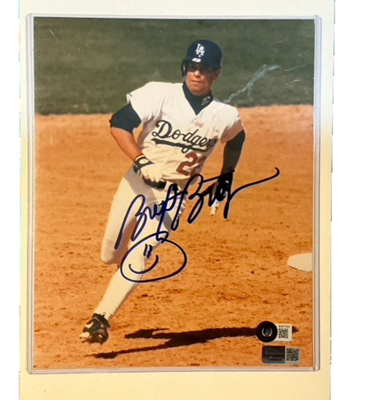⚾️   Brett Butler Signed 8x10 Licensed Photo COA: BAS Beckett LA Dodgers