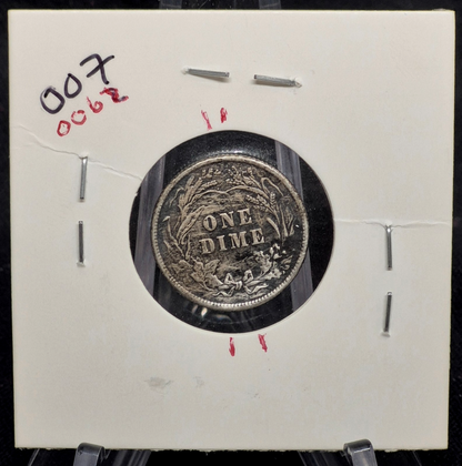 1912 P Barber Dime Die Rotation 🥈90% Silver🥈 Fine Features 10C