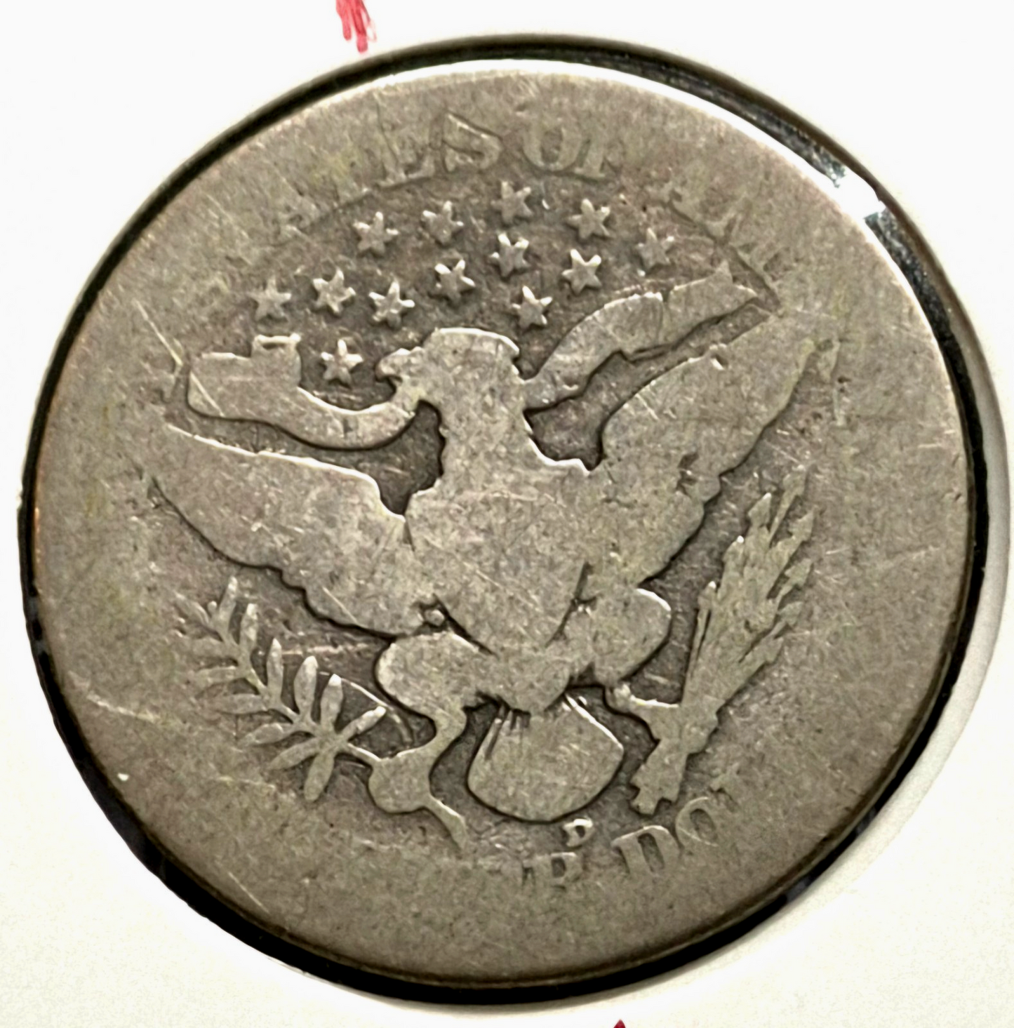 1916 D Barber Quarter Rotated Die Error 90% SILVER Circulated Condition Last Yr