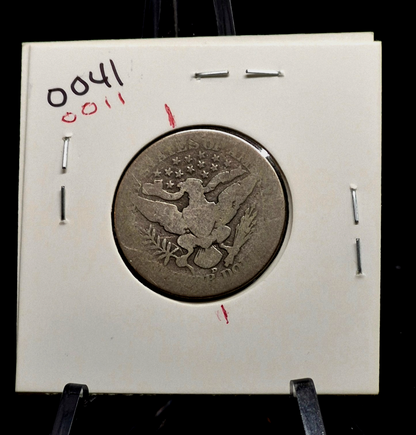 1916 D Barber Quarter Rotated Die Error 90% SILVER Circulated Condition Last Yr