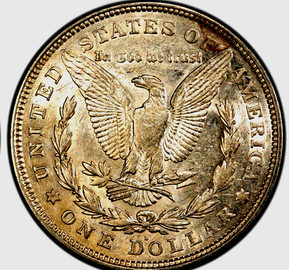 (1) 1921-D Morgan Dollar 90% Silver With Crisp AU+ Circulated Features 1$