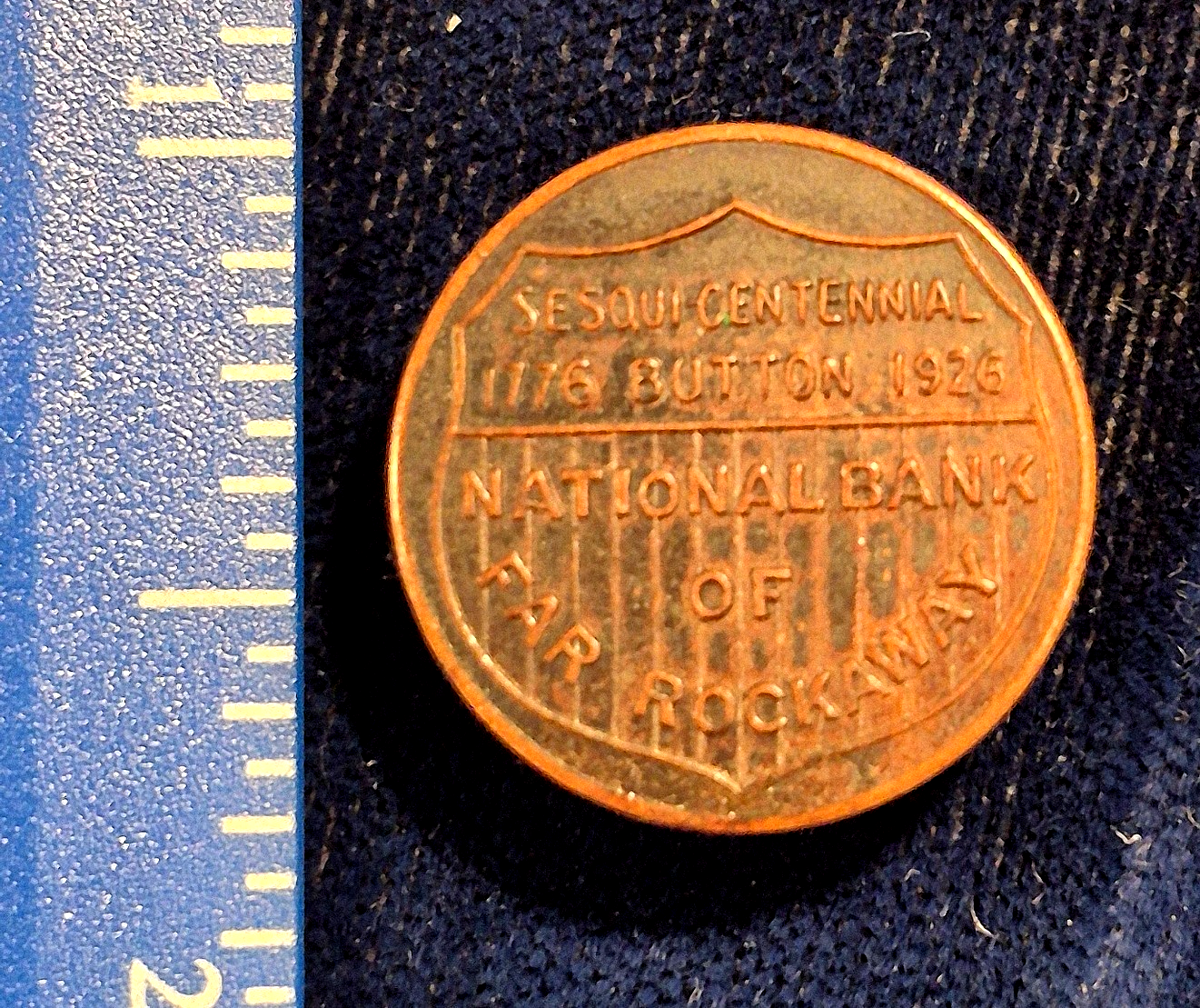 Vintage 1926 Nat Bank of Far Rockaway Sesqui-Centennial Expo Souvenir Button