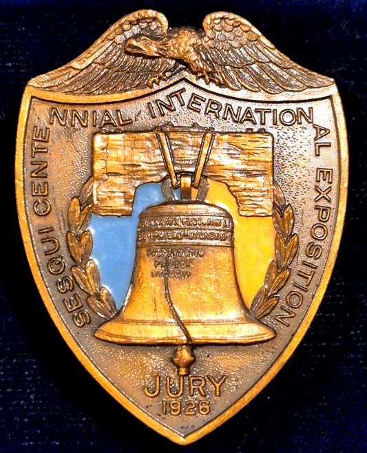 RARE 1926 Philadelphia Sesqui-Centennial JUROR'S Enamel Liberty Bell Lapel Pin
