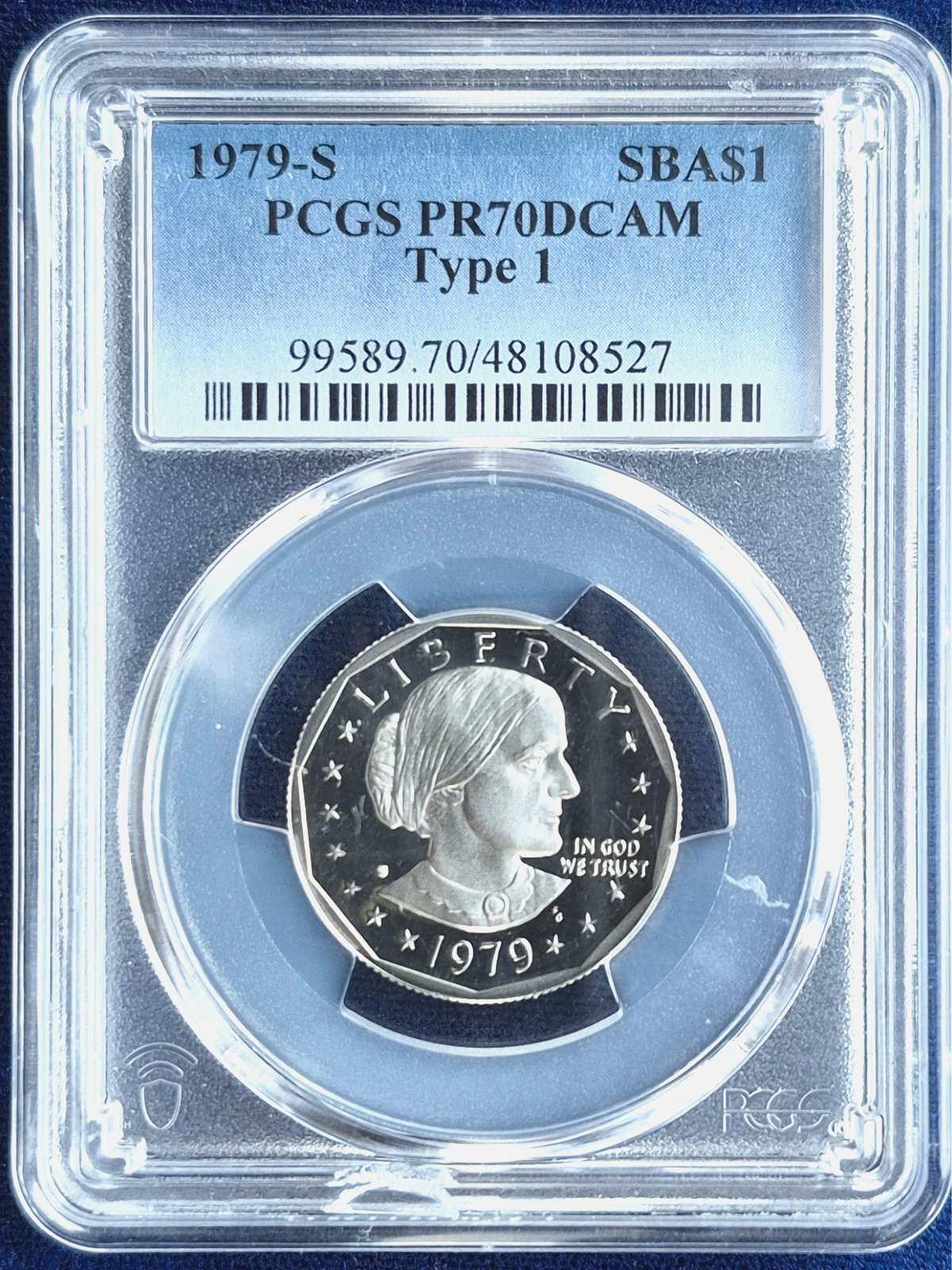 1979 S Susan B Anthony (SBA) $1 Type 1 PCGS PR 70 Deep Cameo Blue Label