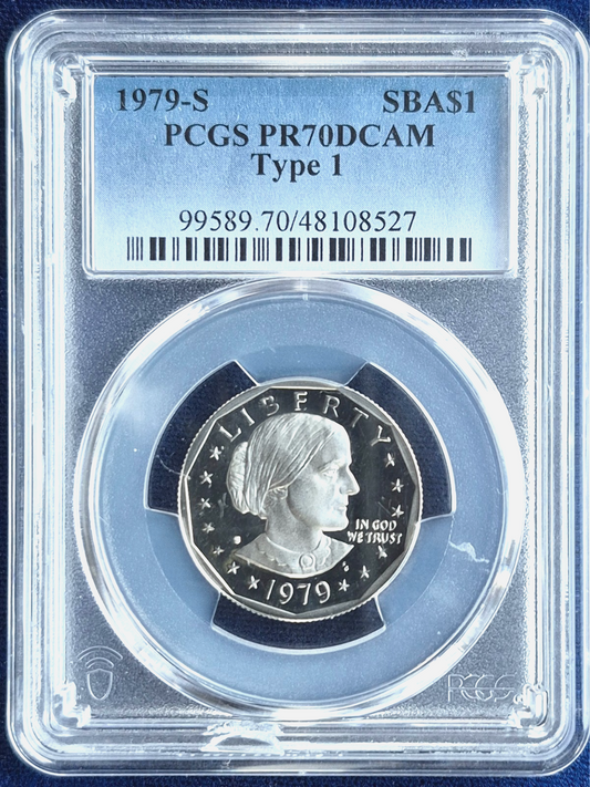 1979 S Susan B Anthony (SBA) $1 Type 1 PCGS PR 70 Deep Cameo Blue Label