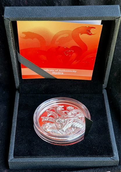 2022 Tanzania HYDRA Mythical Creatures 1 Oz .999 Silver Proof Coin #304 of 499