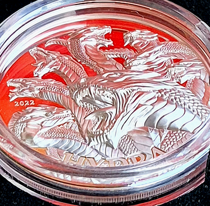 2022 Tanzania HYDRA Mythical Creatures 1 Oz .999 Silver Proof Coin #304 of 499