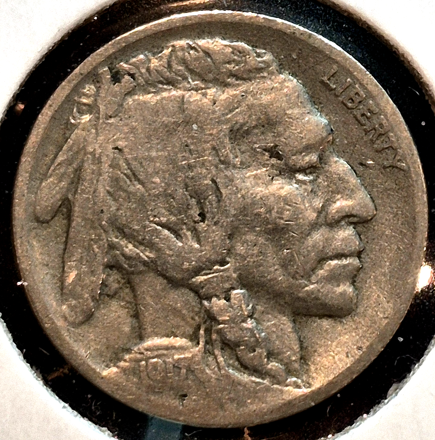 1917 D BUFFALO NICKEL - VERY GOOD- FINE FEATURES, HARDER DATE