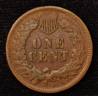 1908-S Indian Head Cent 1c RARE Key Date 3rd Lowest Mintage Fine-XF Features
