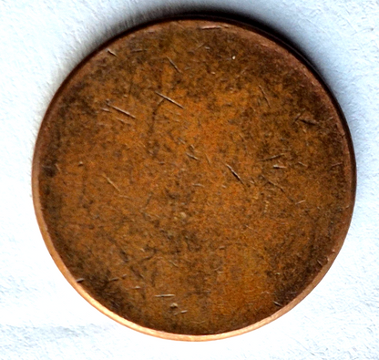 Vintage Copper Blank Planchet Lincoln Penny Cent Mint Error Coin, Item Pictured