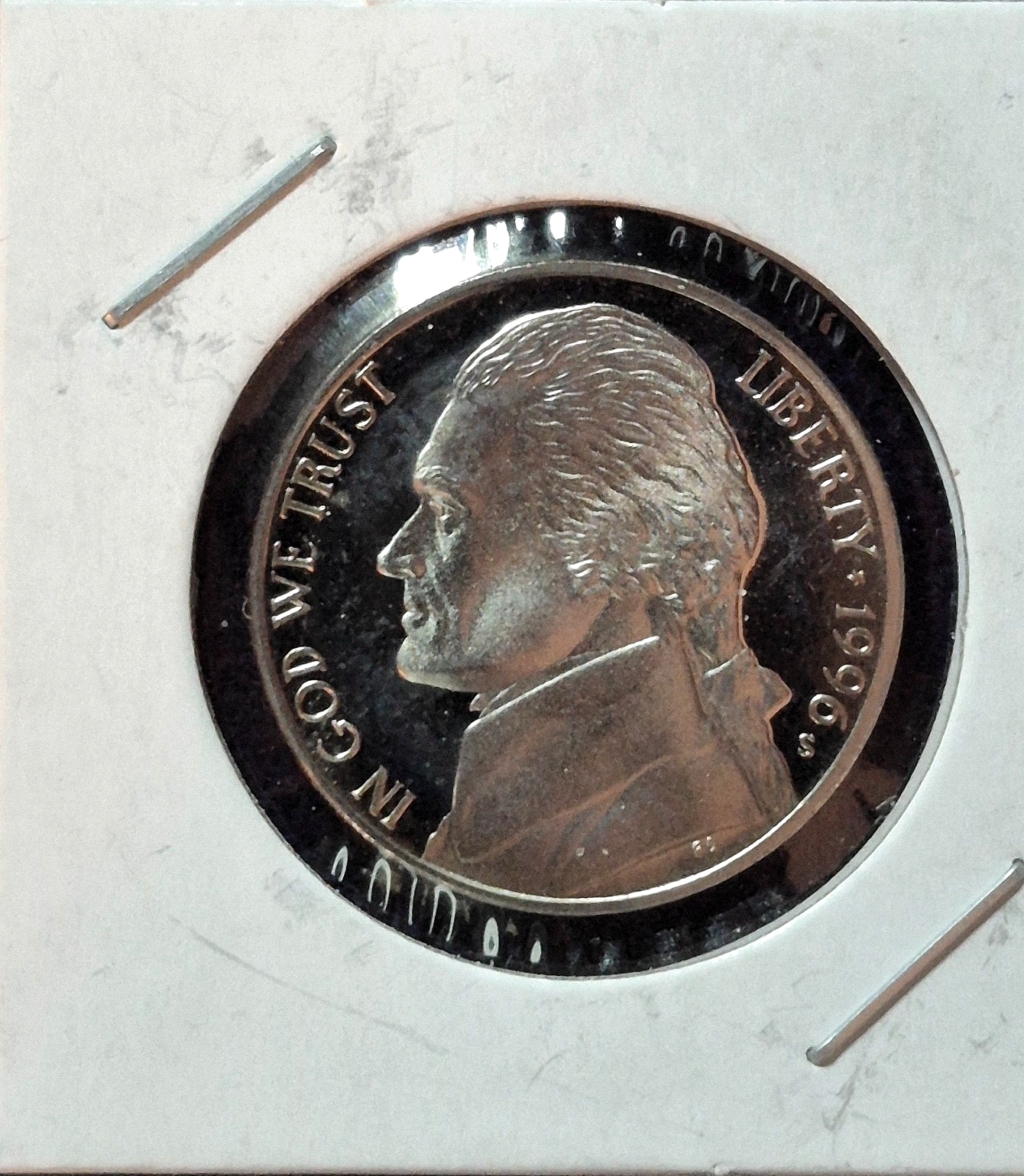 1996-S Jefferson Nickel Gem 5 Full Steps Proof Coin