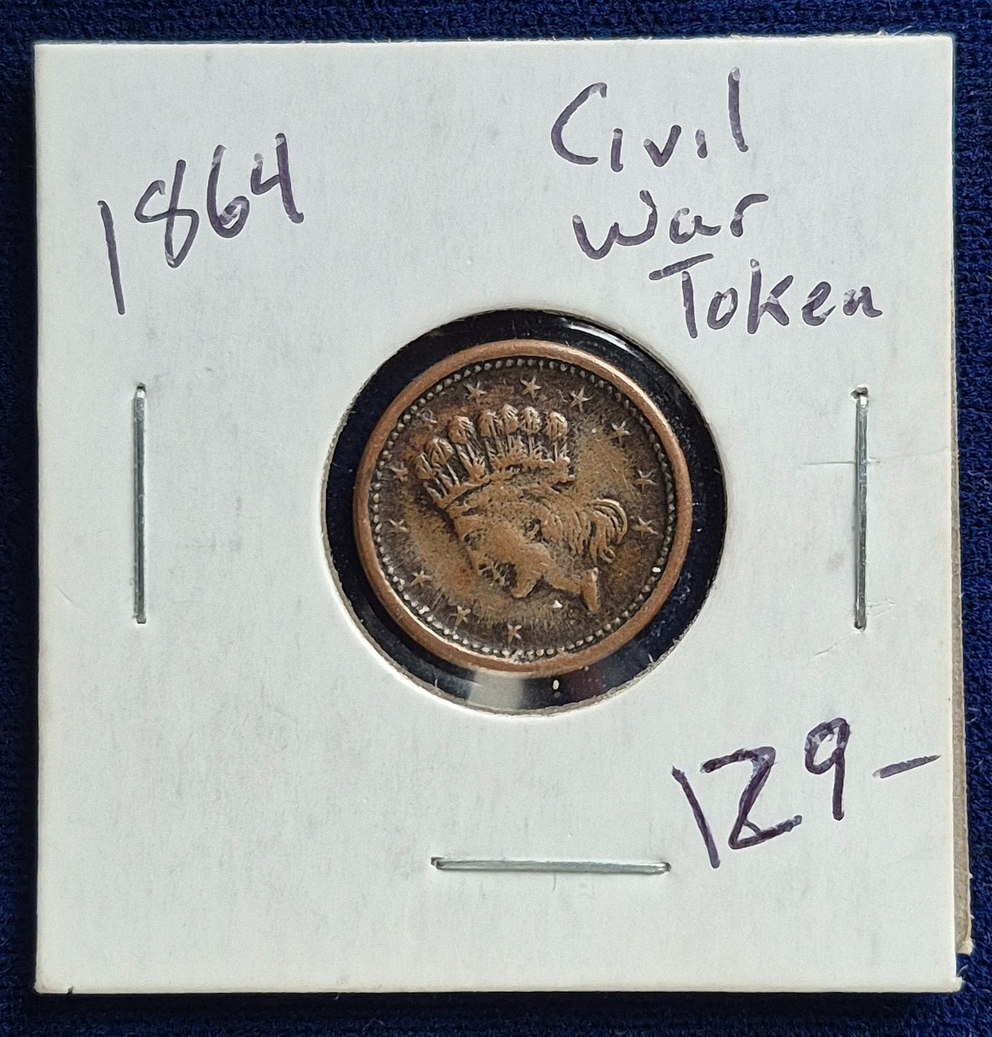1864 United States CIVIL WAR PATRIOTIC Token UNION FOREVER Old Cent See Descript