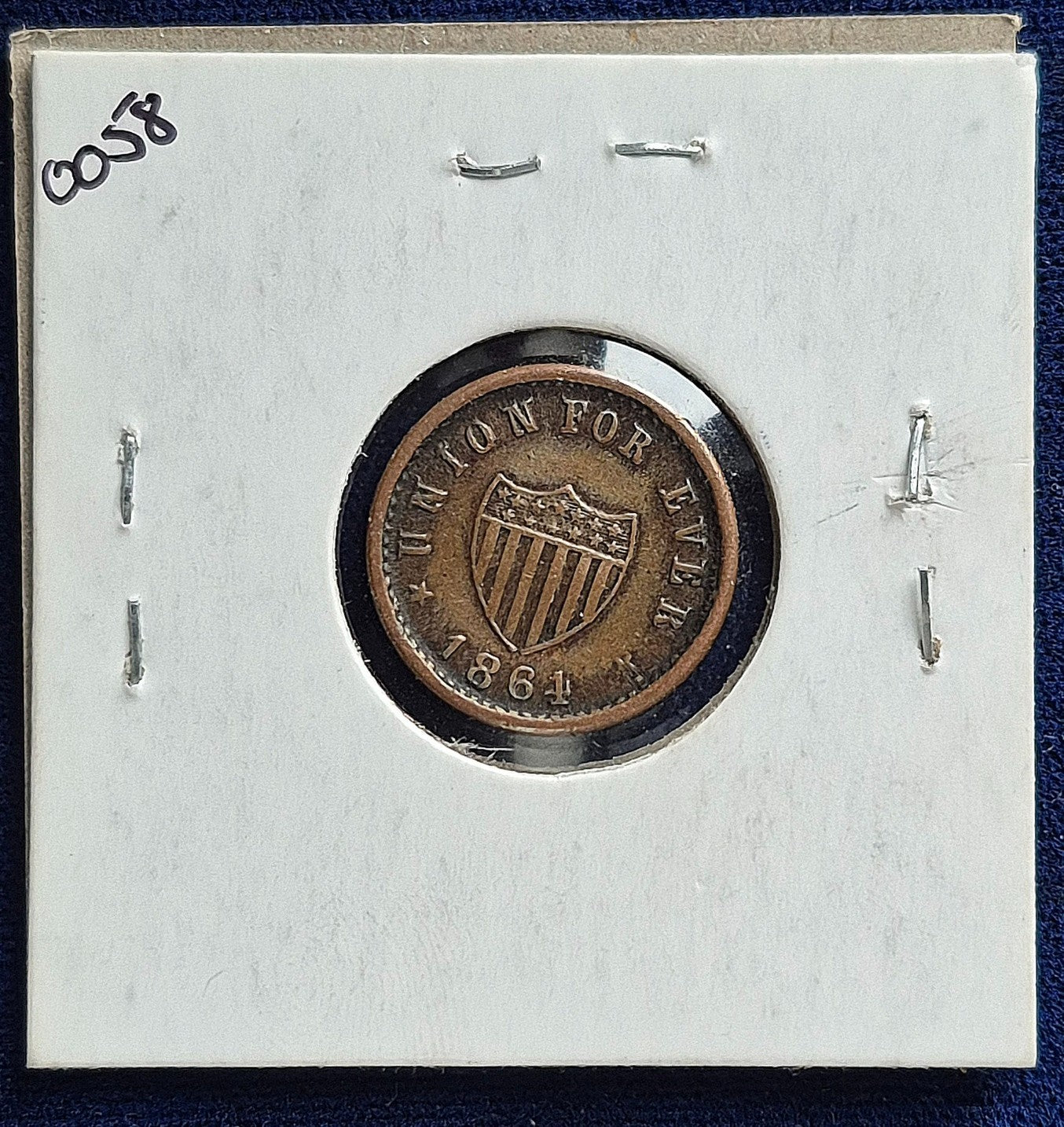 1864 United States CIVIL WAR PATRIOTIC Token UNION FOREVER Old Cent See Descript
