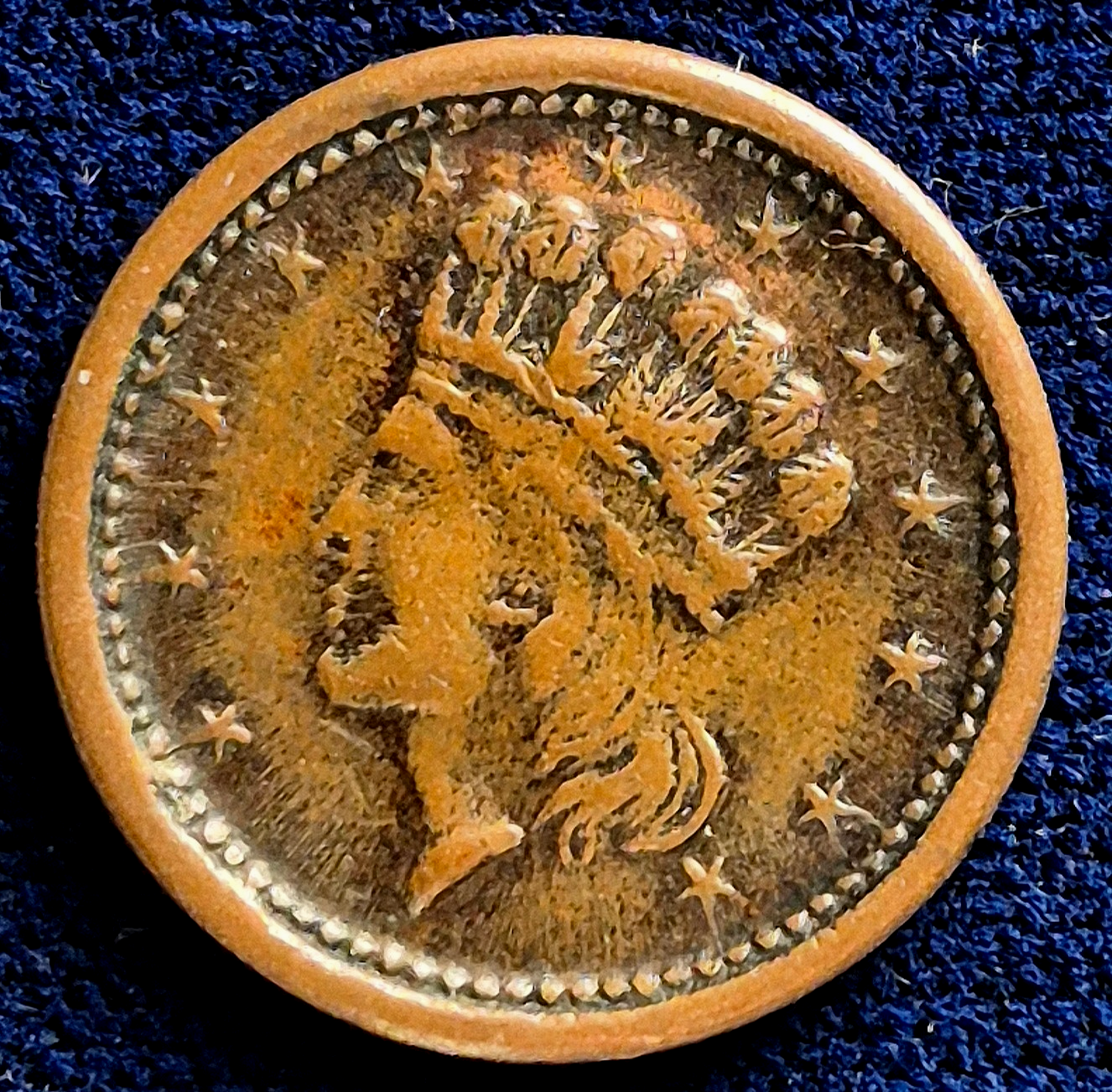 1864 United States CIVIL WAR PATRIOTIC Token UNION FOREVER Old Cent See Descript