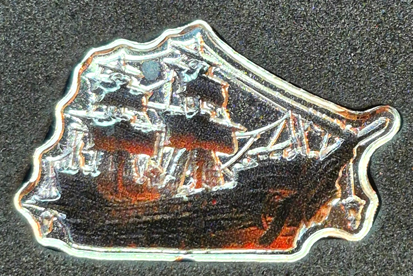 5 GRAM .999 FINE SILVER PAN SILVER PIRATE SHIP #1,390 OF 3,000 LIMITED MINTAGE