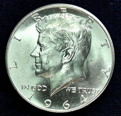 Silver Kennedy Half Dollar Lot - (2) 1964 90% Silver & (1) 1964-D 40% Silver 50C