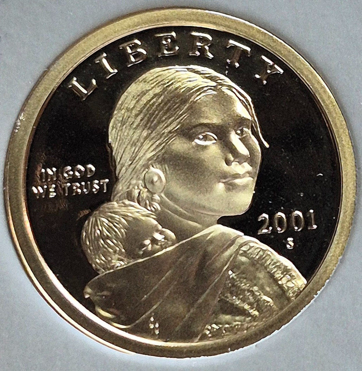 2001-S Sacagawea Dollar - Gem Proof Deep Cameo U.S. Coin, Collectors Case