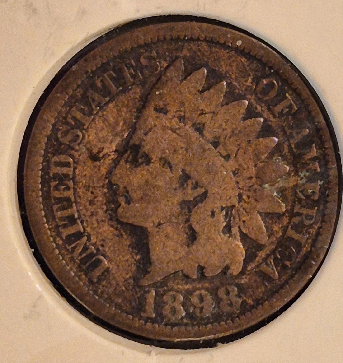 1898-1899-1900 LOT OF (3) INDIAN HEAD CENTS , G-VG Features, Exact Coins Shown