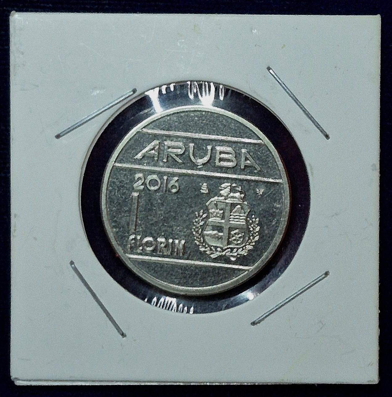 Aruba 1-Florin coin, 2016. KM# 56, nickel-plated-steel. King Willem-Alexander.