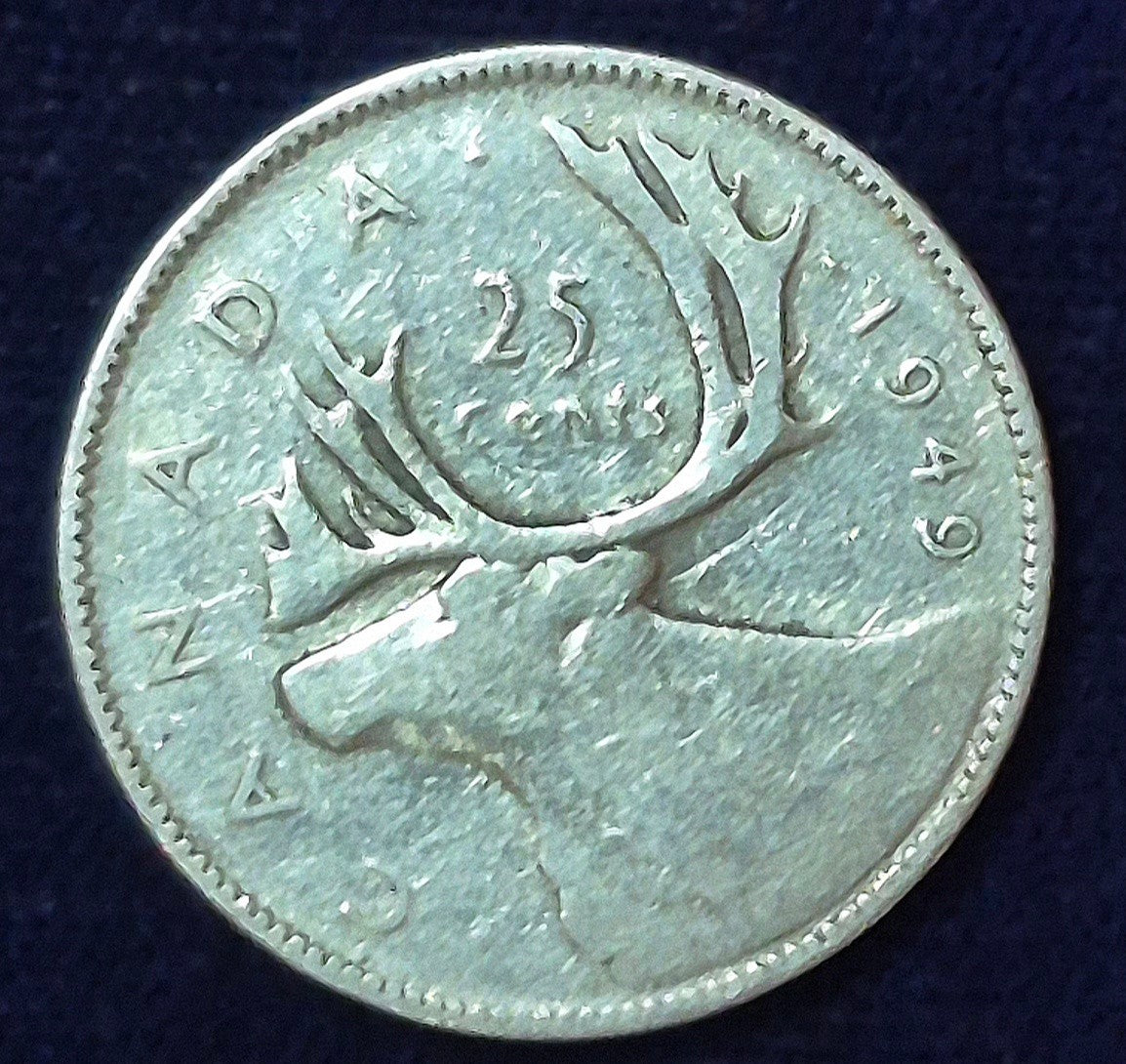 Canada 80% Silver Quarters Lot Of 3 1949-1962-1966 George VI Elizabeth Type I/II