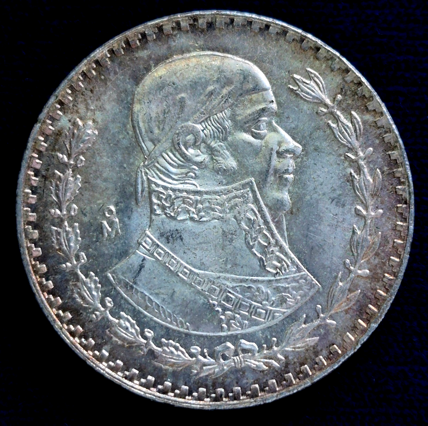 Mexico 1965  Un Peso Silver Coin Natural Toned Crisp MS BU Features Plata VIDEO