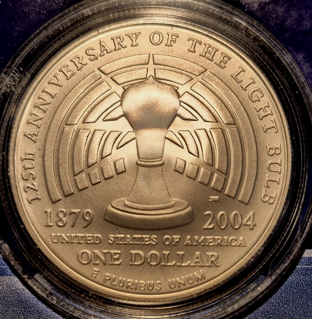 2004 THOMAS ALVA EDISON COMMEMORATIVE DOLLAR 90% SILVER US MINT COLLECTOR'S SET