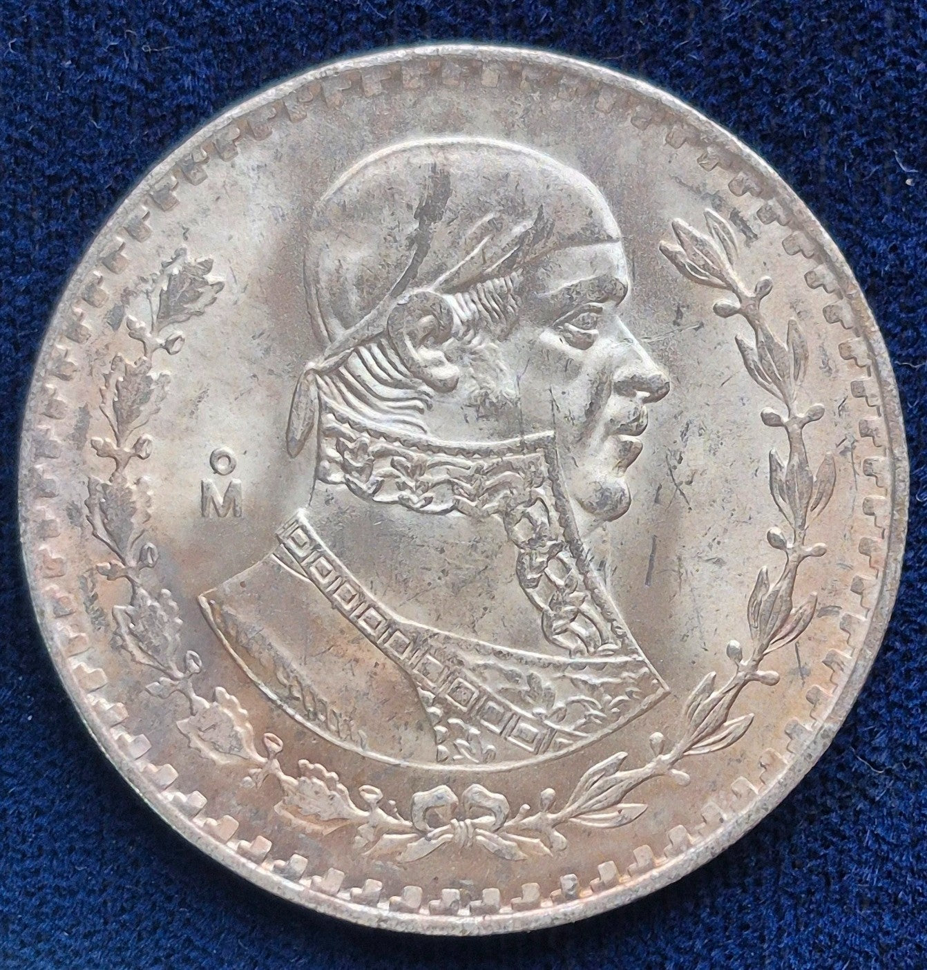 Mexico 1962  Un Peso Silver Coin Natural Toned Crisp MS BU Features Plata VIDEO