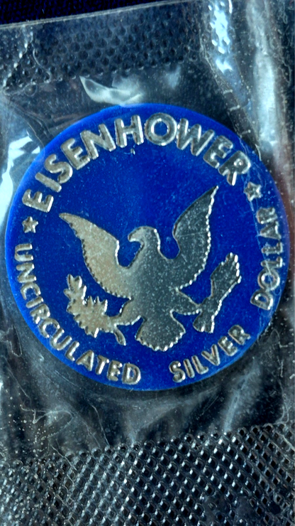 1971-S EISENHOWER UNCIRCULATED SILVER DOLLAR (40% Silver) SEALED OGP PLASTIC