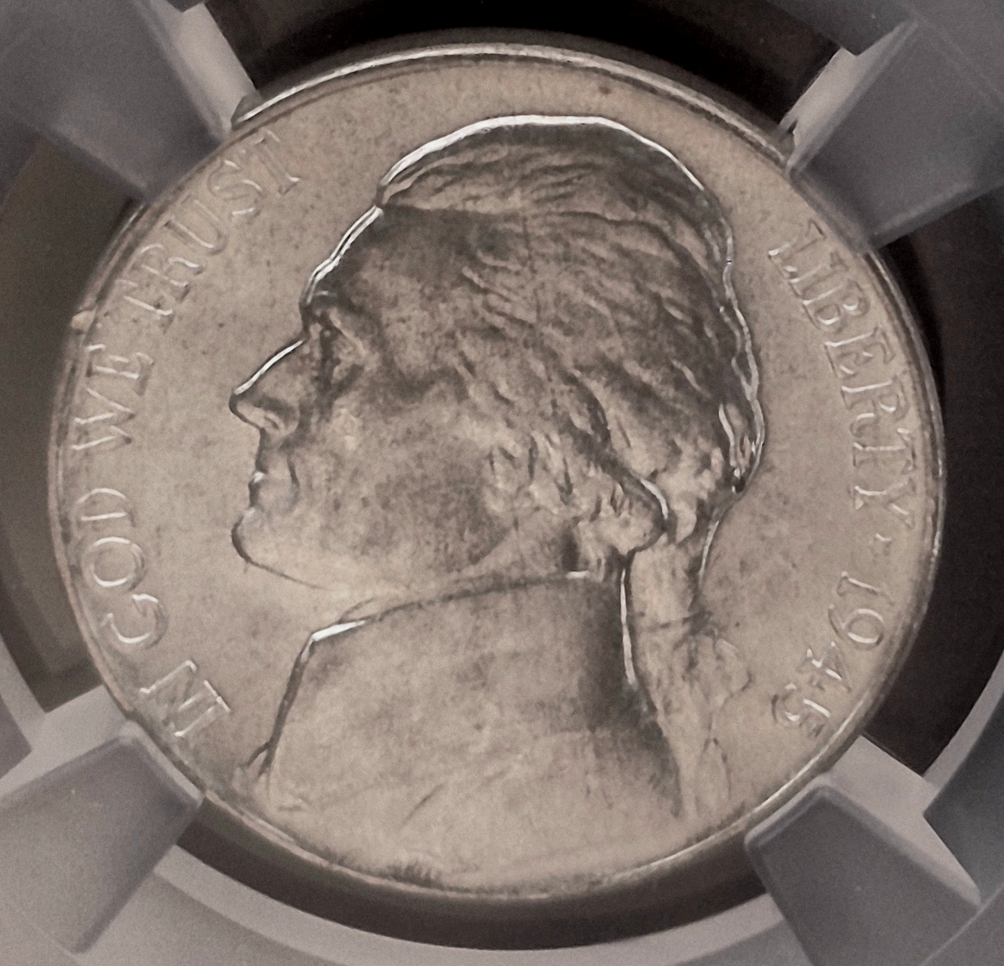1945-S Silver War Nickel NGC MS65 • TRADER BEA PURPLE SLAB • Gem Mint State BU