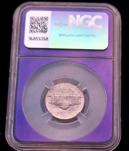 1945-S Silver War Nickel NGC MS65 • TRADER BEA PURPLE SLAB • Gem Mint State BU