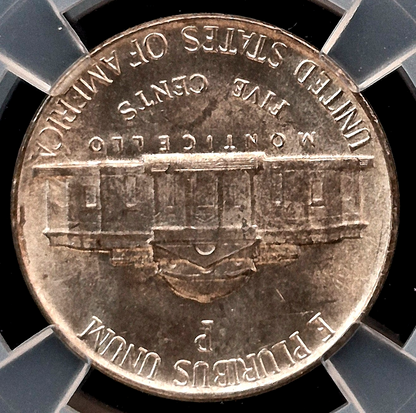 1945-S Silver War Nickel NGC MS65 • TRADER BEA PURPLE SLAB • Gem Mint State BU