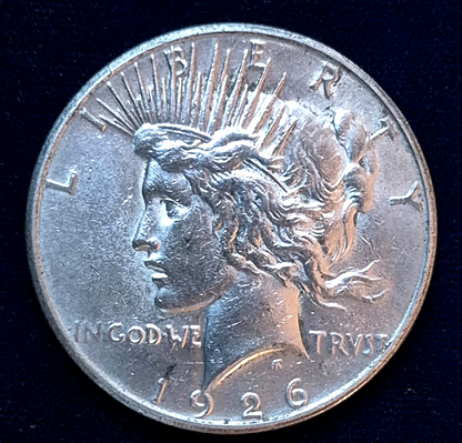 1926-S Higher Grade AU 90% Silver Peace Dollar KM#150 Low Mintage Better Date
