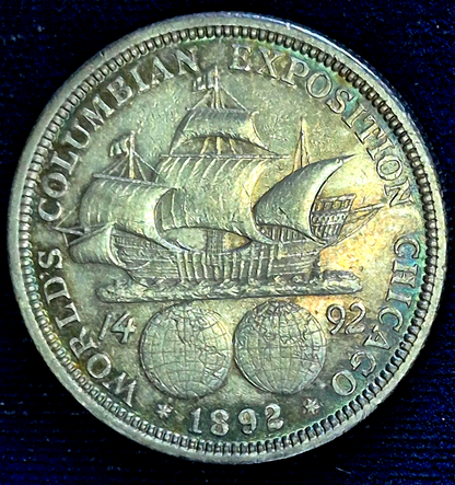 1892 Columbian Exposition 90% Silver Half Dollar BU-MS Features Spectacular Tone