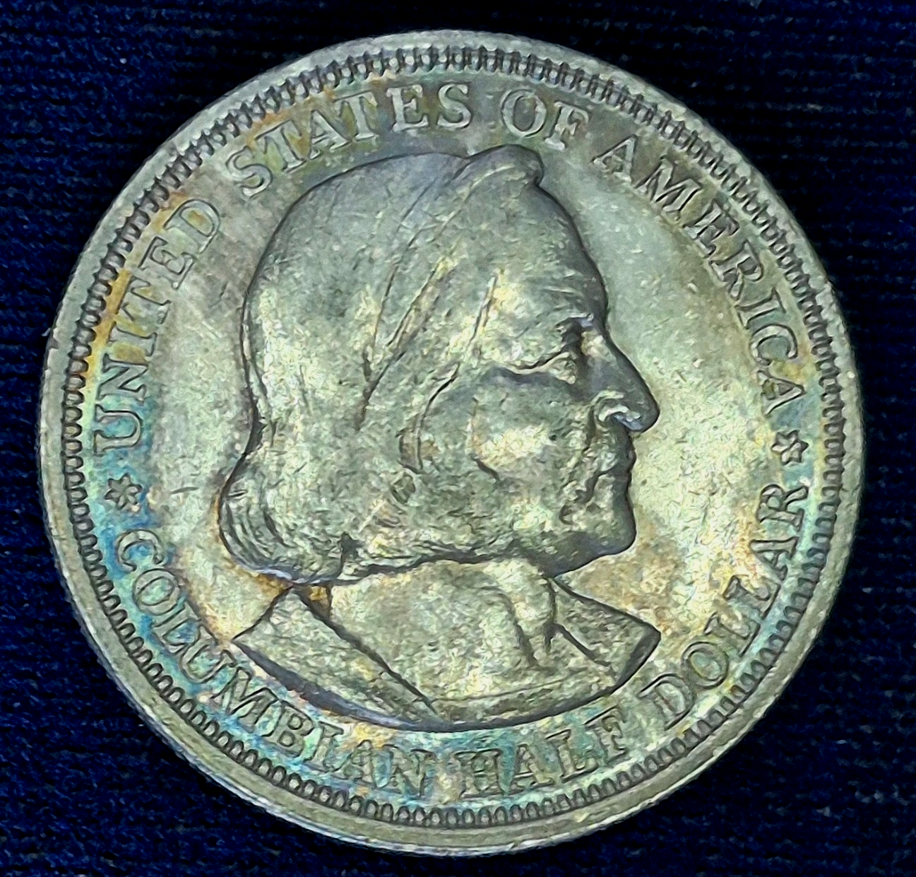 1892 Columbian Exposition 90% Silver Half Dollar BU-MS Features Spectacular Tone