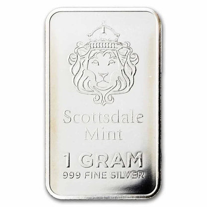 1 Gram .999 Fine Silver Bar - Scottsdale Mint "Prepper Silver"